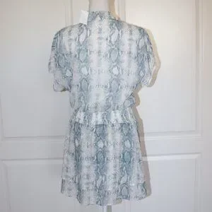 Veronica M | Dresses | Veronica M Light Blue Snake Print Dress Size Xs |  Poshmark